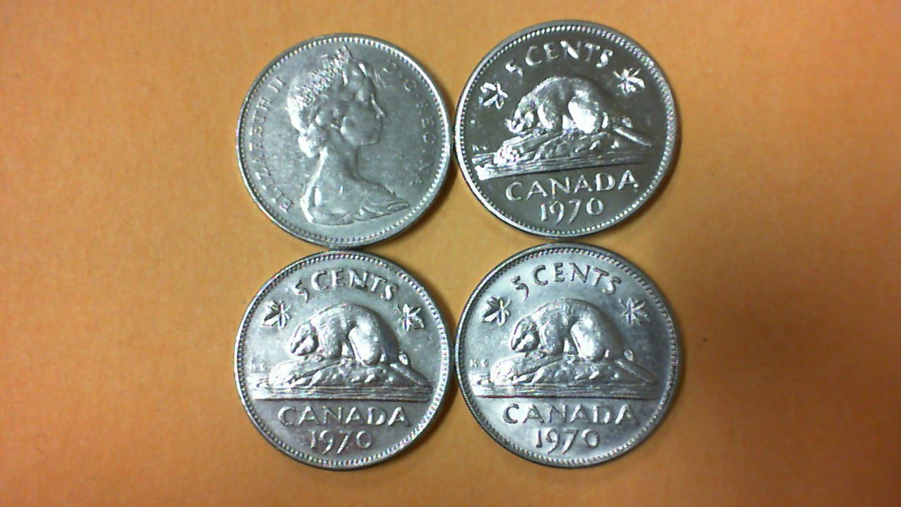 1970 Canada nickels - 4 of 5,726,010 minted